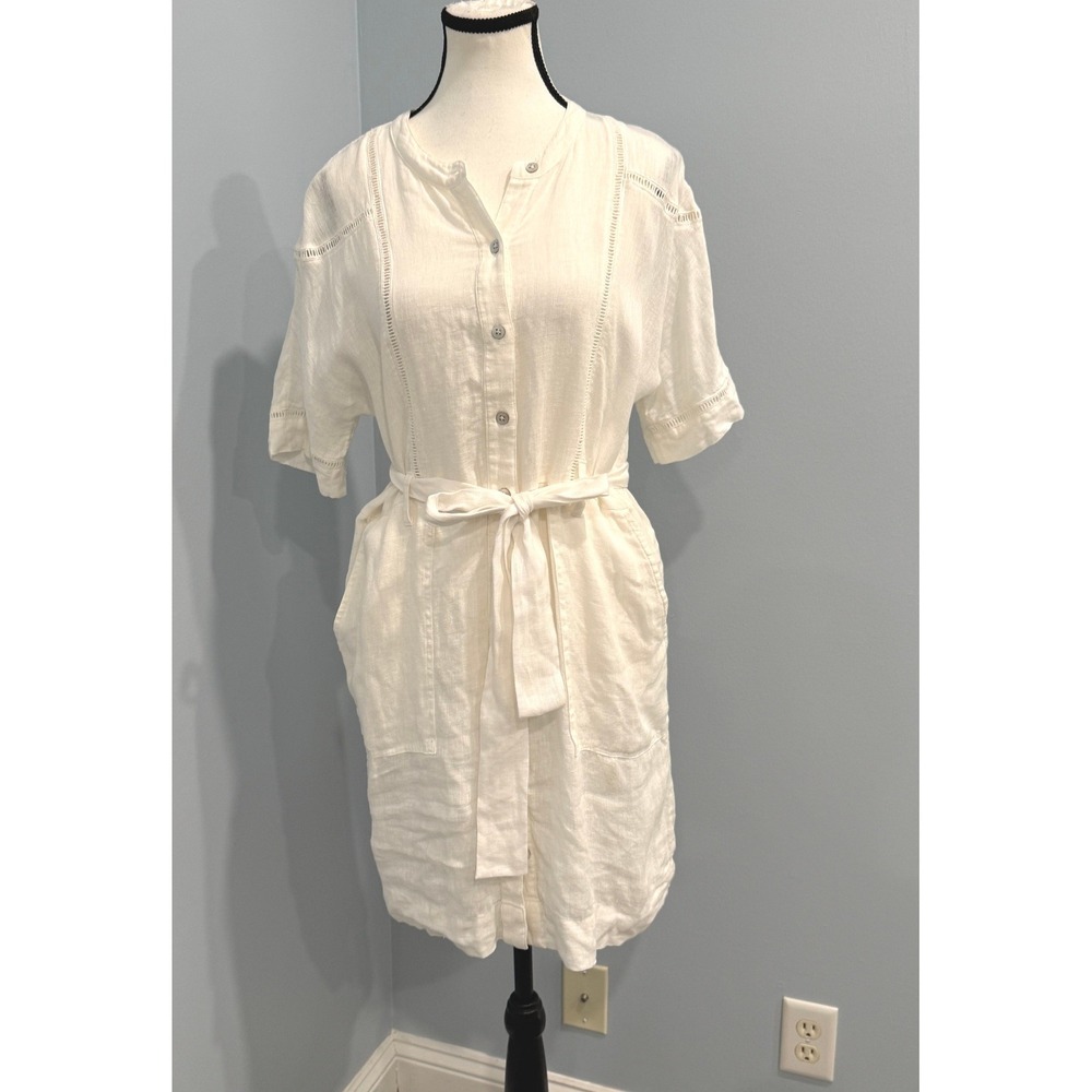 NWT Faherty Prado Linen Dress Size S Coastal Grandmother Quiet Luxury Old Money